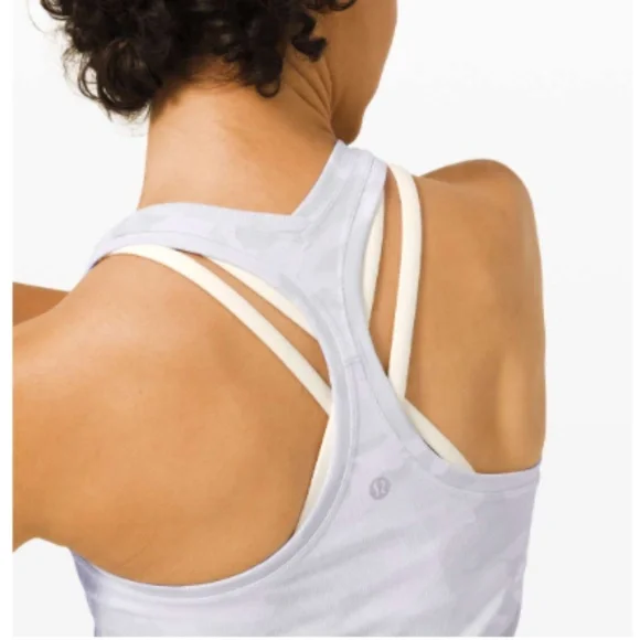 Lululemon Gray Camo Print Cool Racerback Ribbed Tank Top - Picture 4 of 10